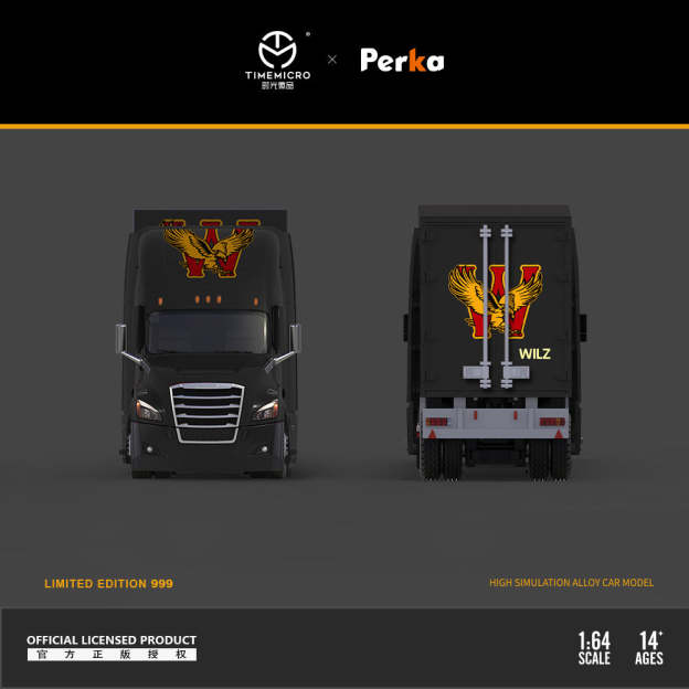 時光& Perka 聯名款 1:64 福萊納貨櫃車 仿真合金汽車模型