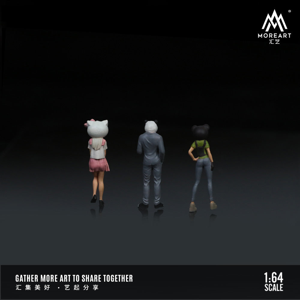 MoreArt1:64  卡通頭套人偶套裝仿真樹脂模型-CASEZONE