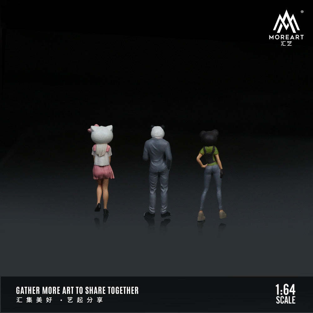 MoreArt1:64  卡通頭套人偶套裝仿真樹脂模型-CASEZONE