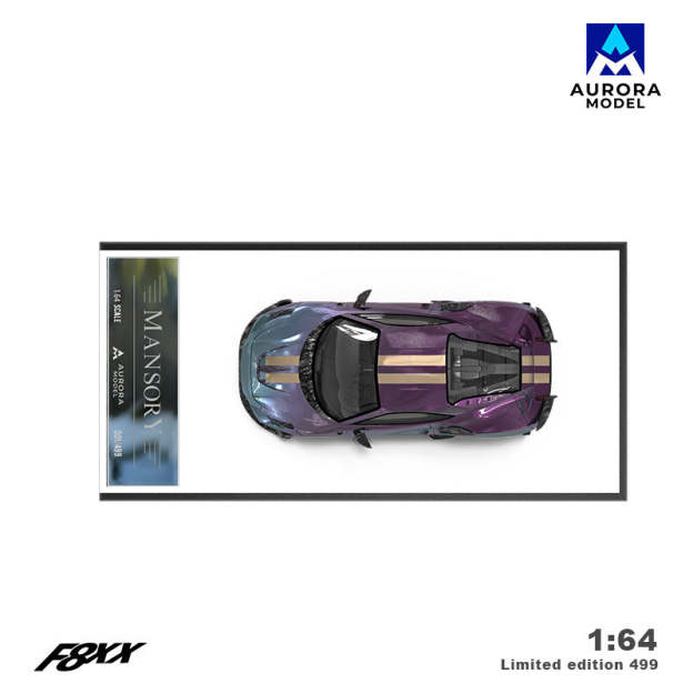 AM 法拉利邁莎銳F8XX 金屬透明紅& babyblue&金屬變色龍合金車模型-CASEZONE