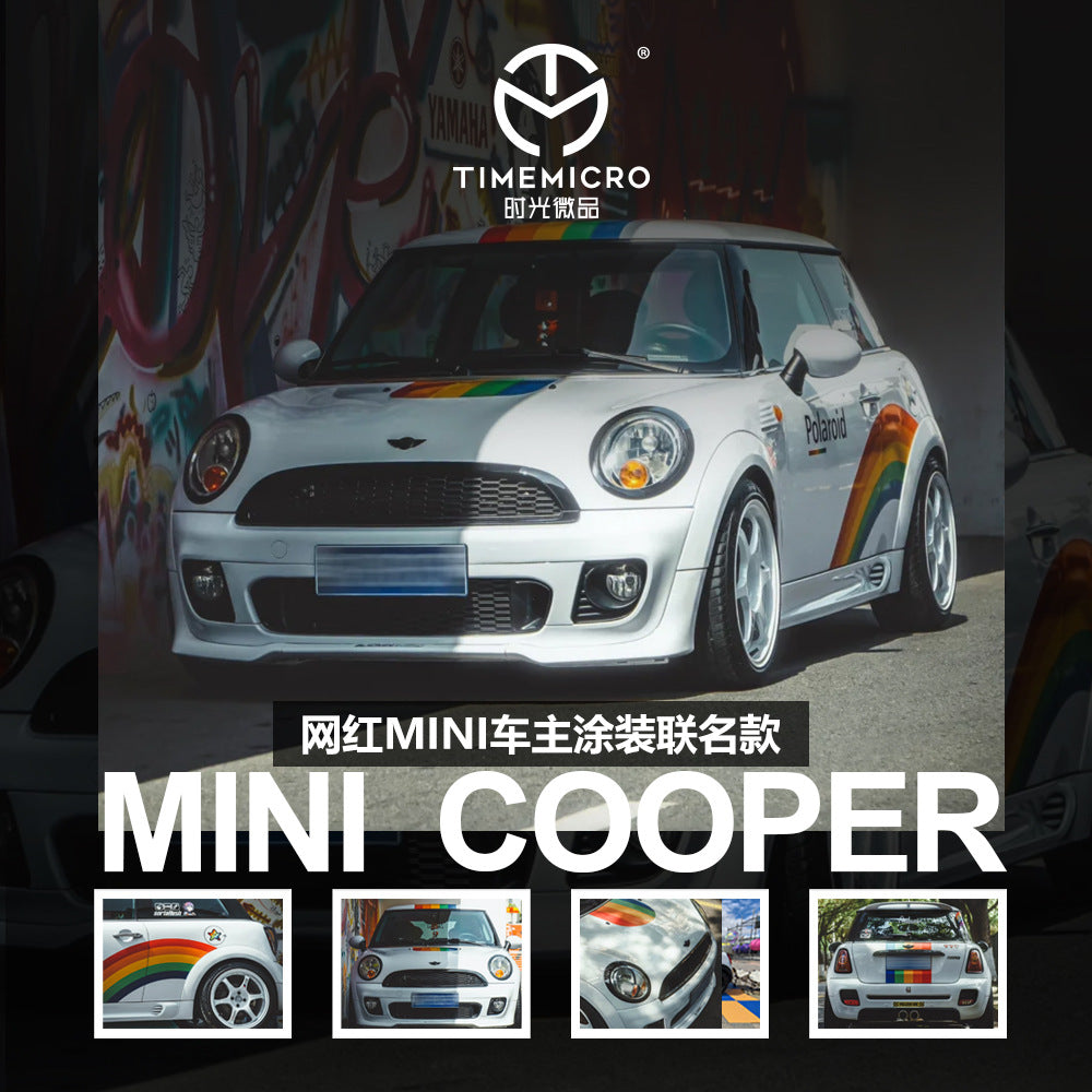 時光TM 1:64 寶馬MINI COOPER 網紅款塗裝仿真合金汽車模型-CASEZONE