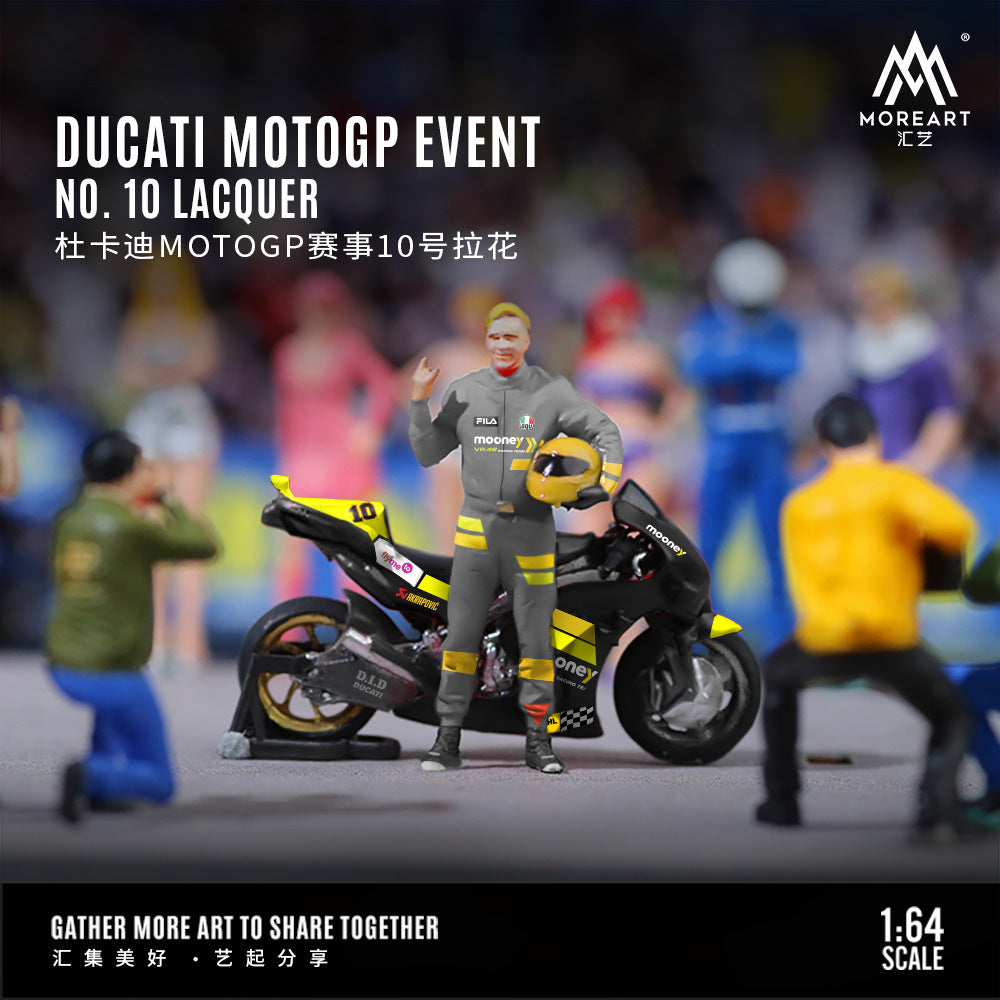 MoreArt1:64  杜卡迪MOTOGP賽事10號拉花人偶套裝樹脂模型-CASEZONE