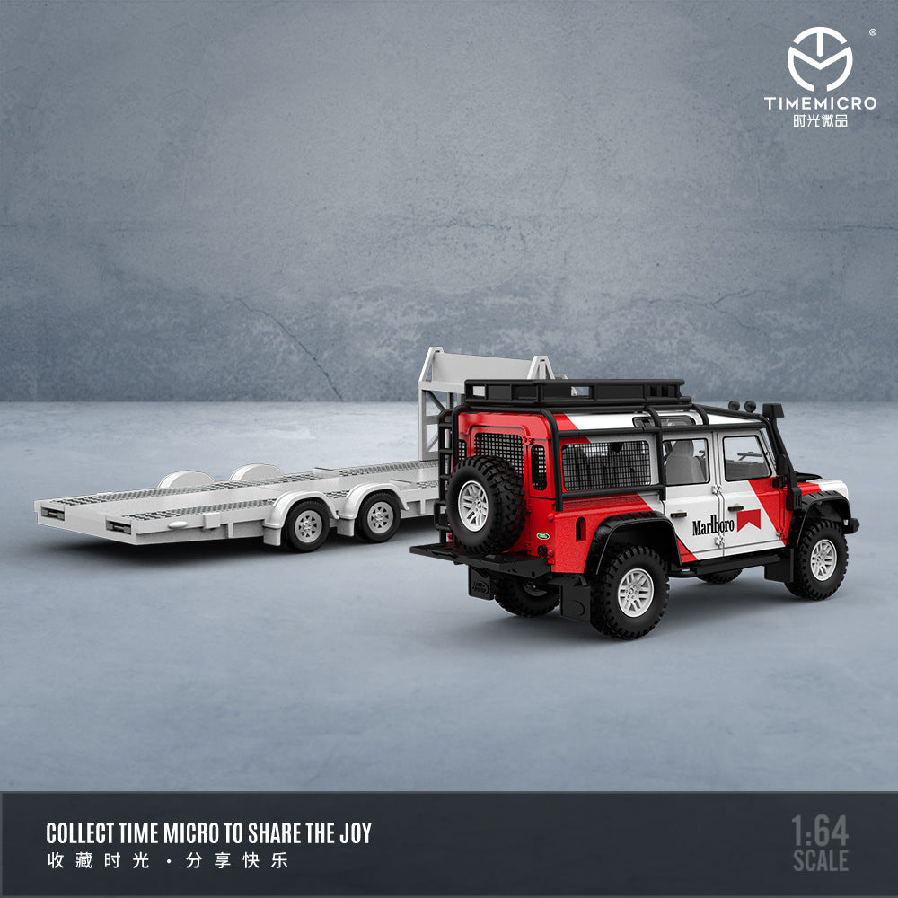 時光1:64 路虎衛士 紅牛 魔爪 萬寶路塗裝仿真合金汽車模型-CASEZONE