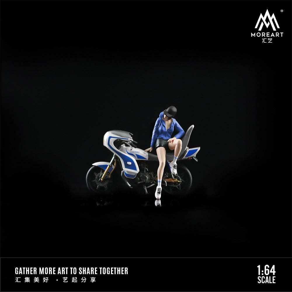 MoreArt1:64 暴走族拉花摩托人偶套裝樹脂模型 -CASEZONE
