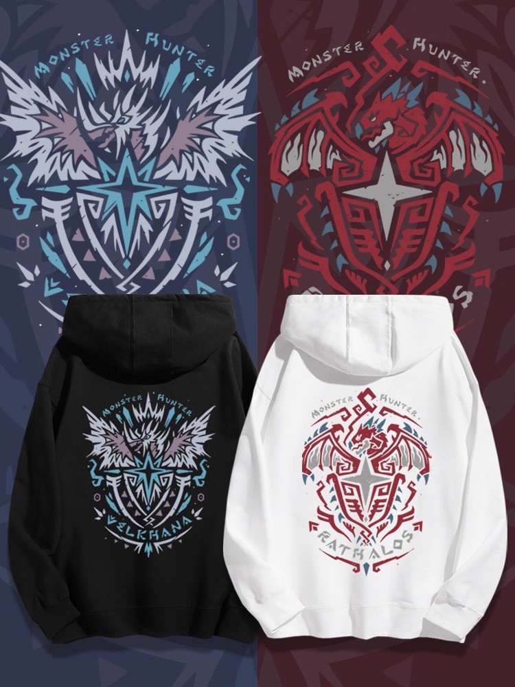魔物獵人 2025秋冬新款 親子情侶男女連帽衛衣