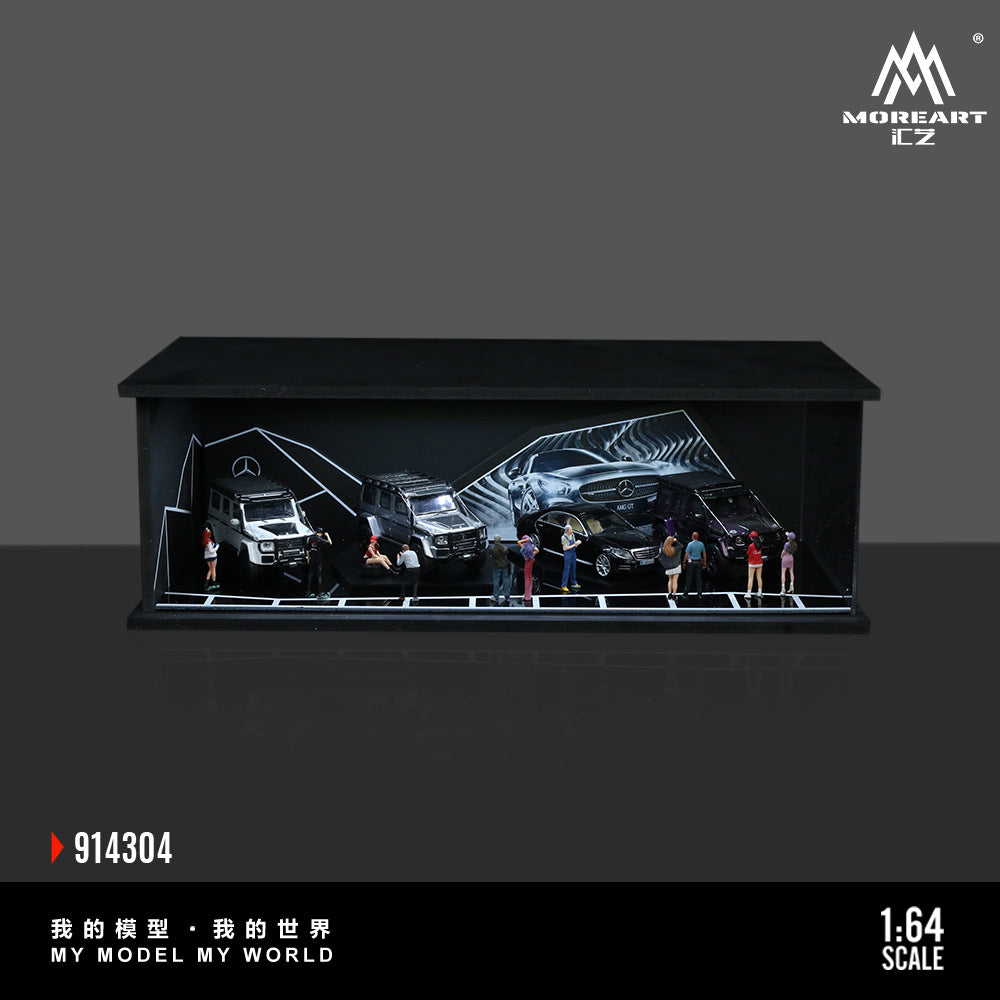 MoreArt 1:64 展廳系列燈光版簡易拼裝場景-CASEZONE