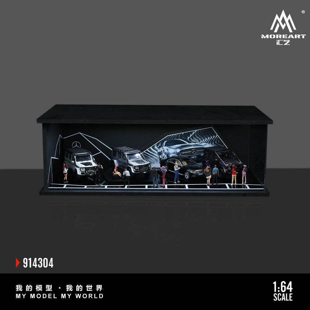 MoreArt 1:64 展廳系列燈光版簡易拼裝場景-CASEZONE