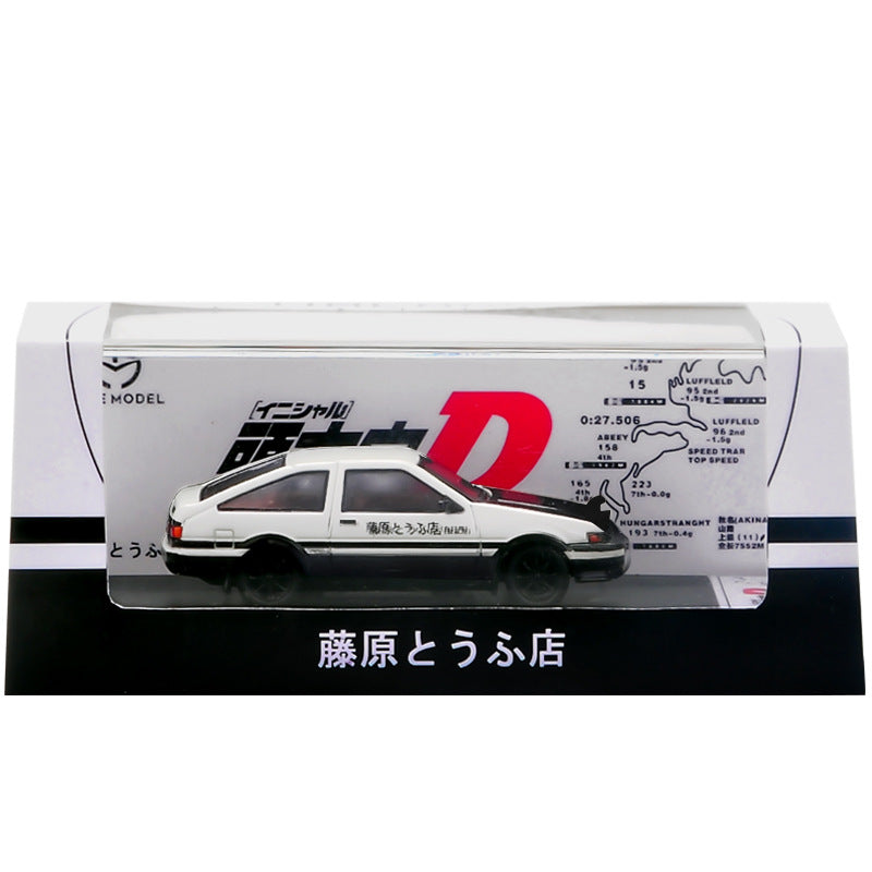 TM1:64豐田AE86頭文字D豆腐車仿真合金汽車模型擺件場景-CASEZONE