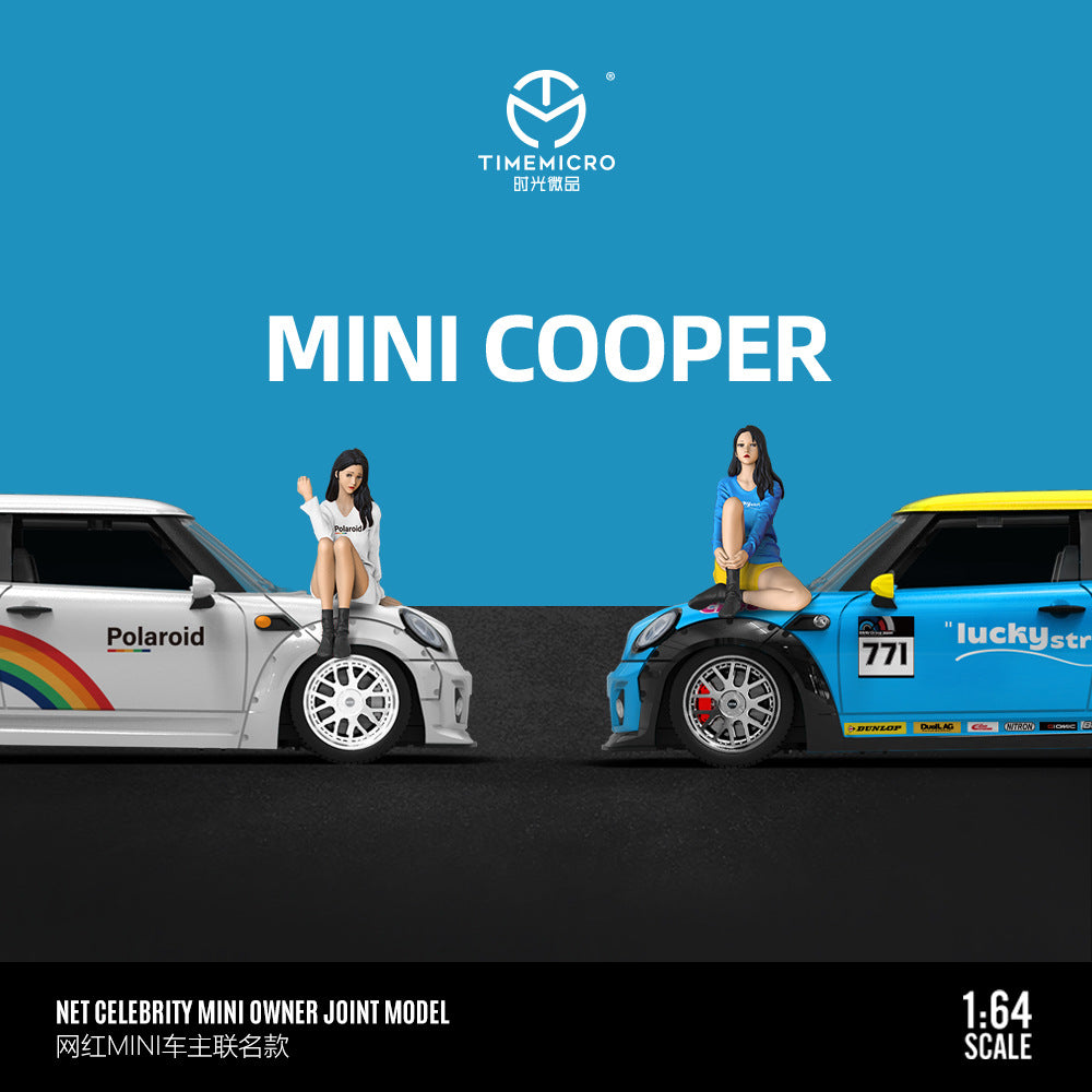 時光TM 1:64 寶馬MINI COOPER 網紅款塗裝仿真合金汽車模型-CASEZONE