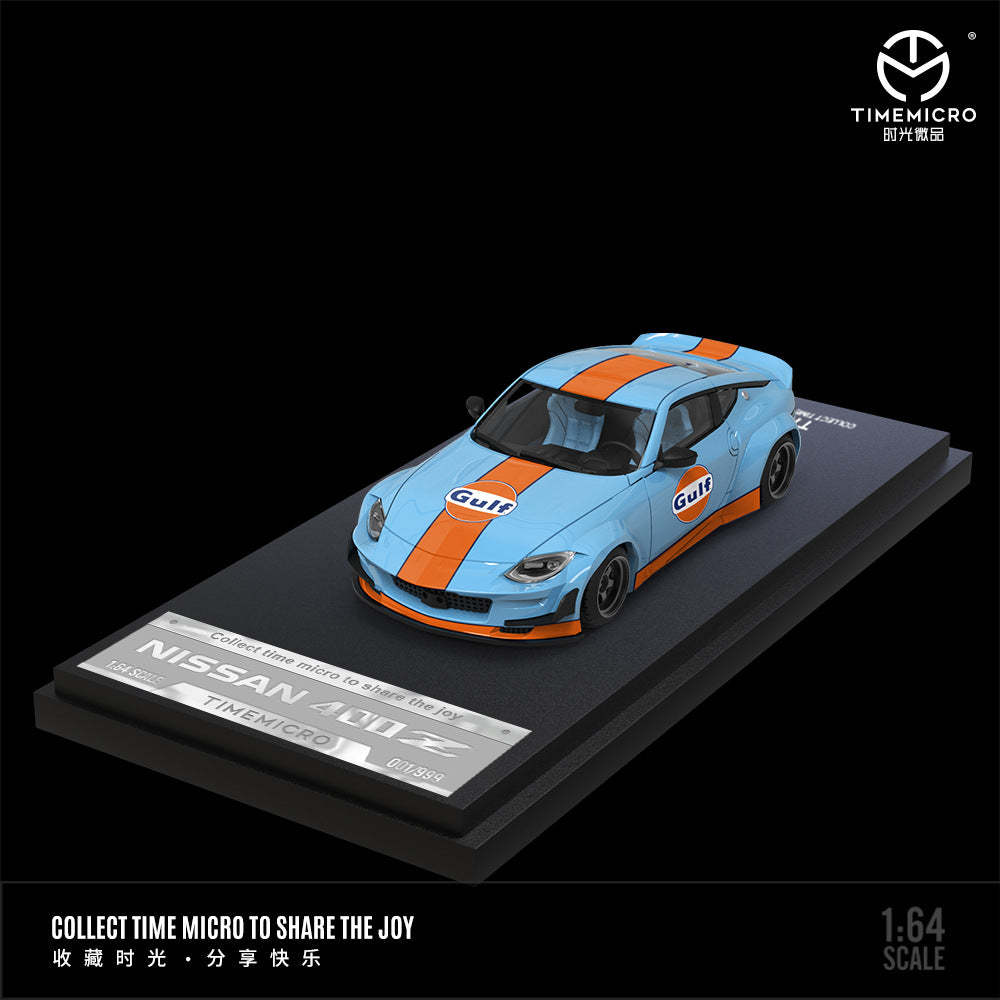 TM1:64 尼桑400Z和FJ40海灣石油拖車套裝仿真合金汽車模型