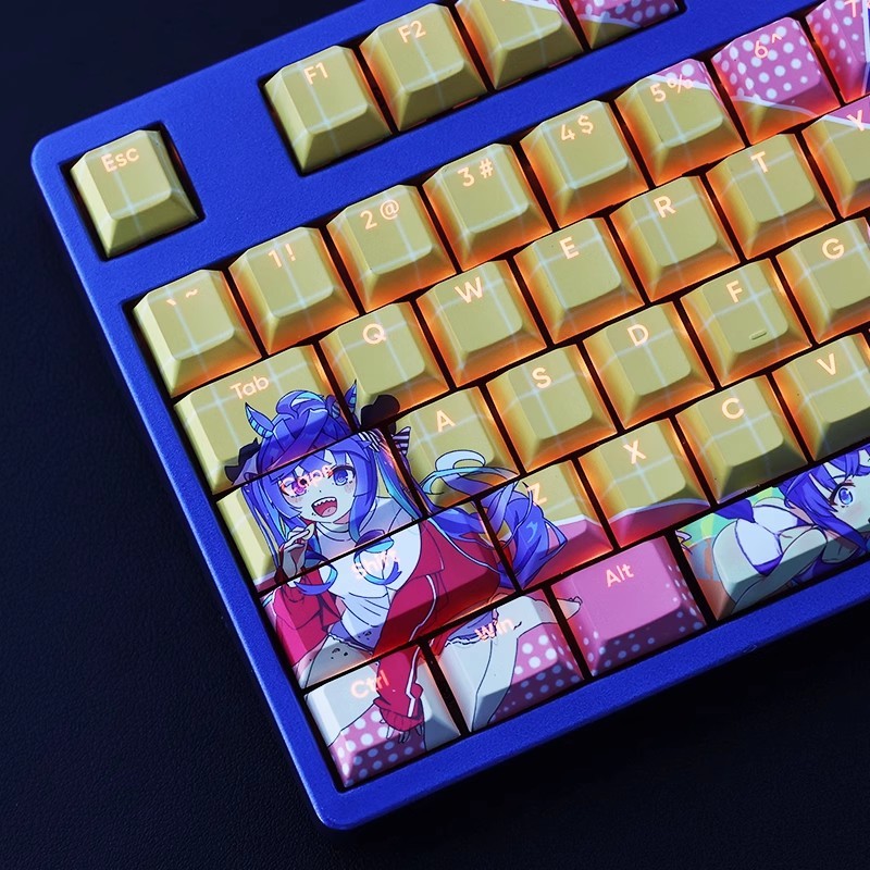 雙渦輪賽馬娘透光RGB108鍵標準配列衛星軸鍵帽-CASEZONE