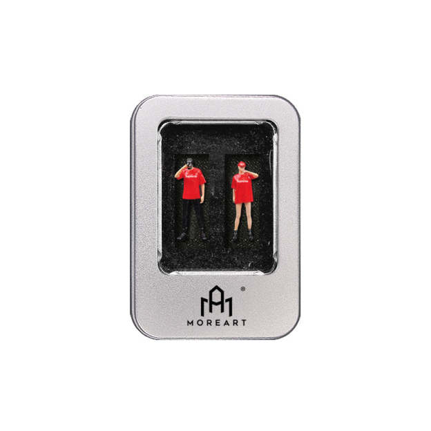 潮牌supreme人偶周邊仿真場景64比例合金汽車模型拼裝場景擺-CASEZONE