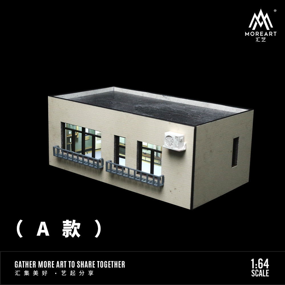 匯藝MoreArt1:64 樓體積木場景仿真模型 收藏 擺件-CASEZONE