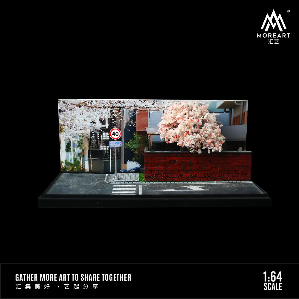 MoreArt1:64 櫻花街道手工場景模型-CASEZONE