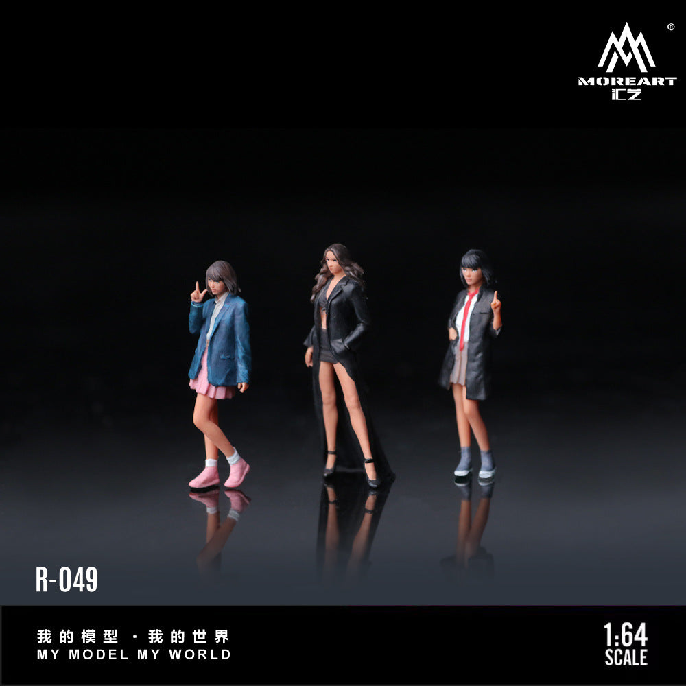 MoreArt1:64 風衣靚女人偶套裝 仿真樹脂模型-CASEZONE