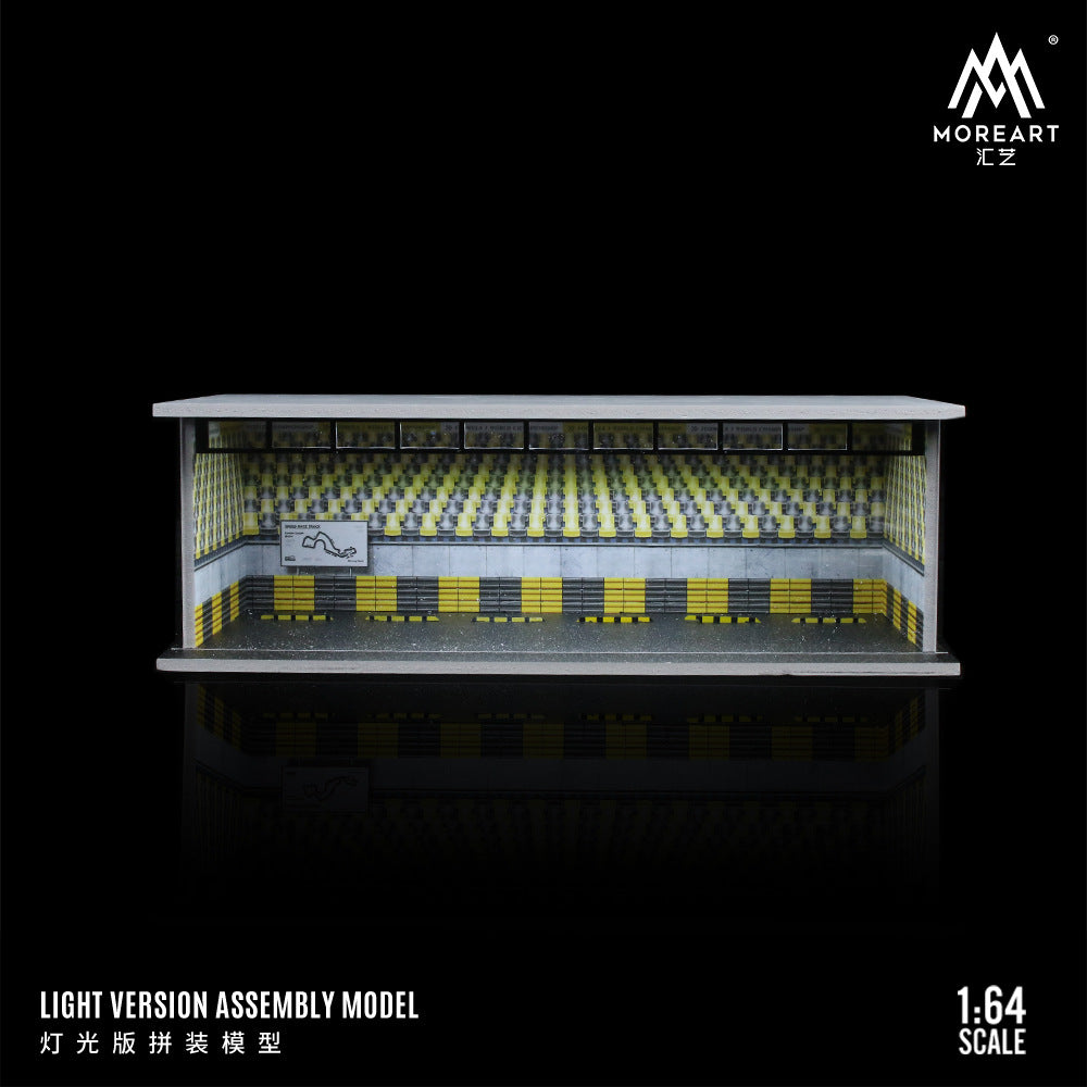 MoreArt 1:64 停車場燈光版拼裝場景-CASEZONE