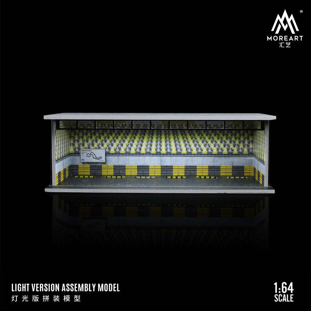MoreArt 1:64 停車場燈光版拼裝場景-CASEZONE