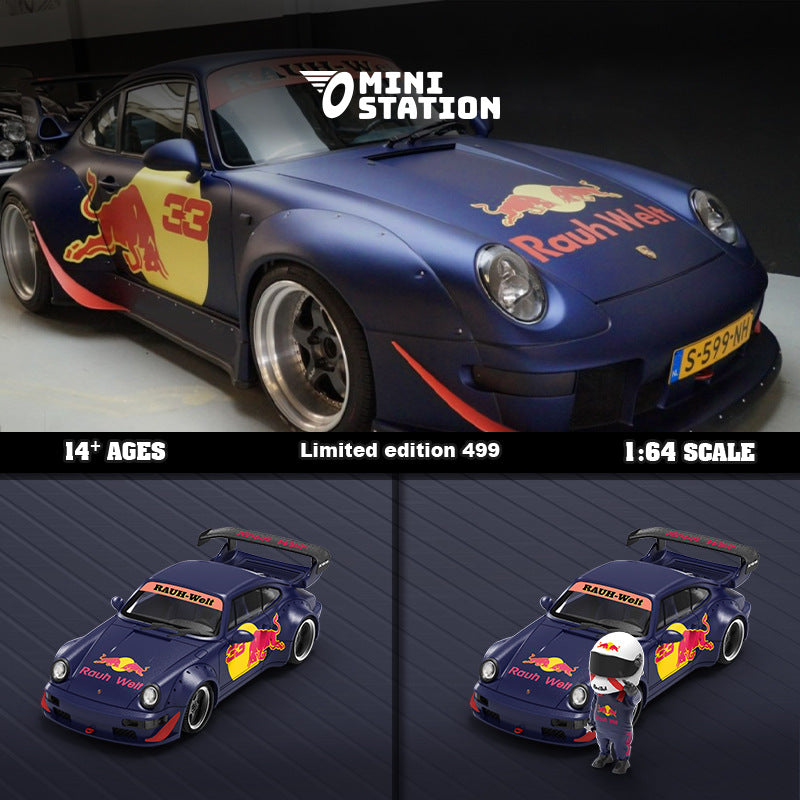 Mini Station 1:64 RWB964 紅牛33號  合金汽車模型-CASEZONE