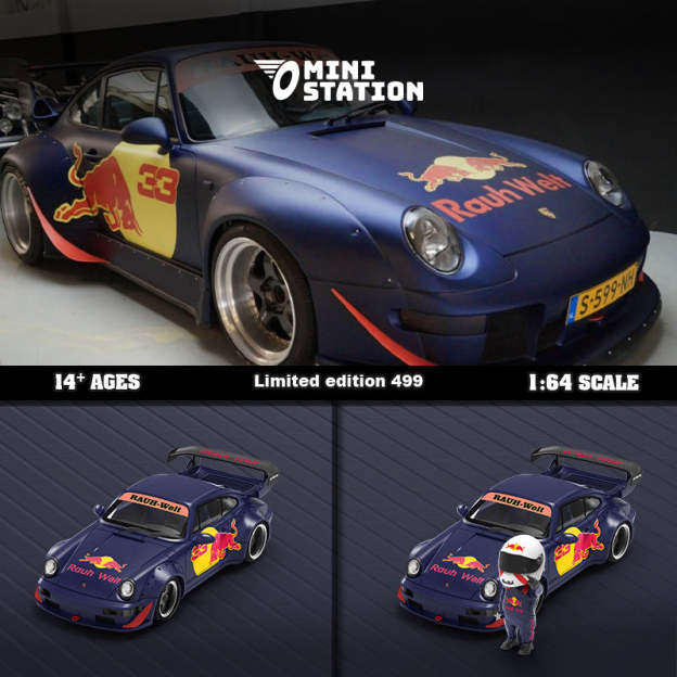 Mini Station 1:64 RWB964 紅牛33號  合金汽車模型-CASEZONE