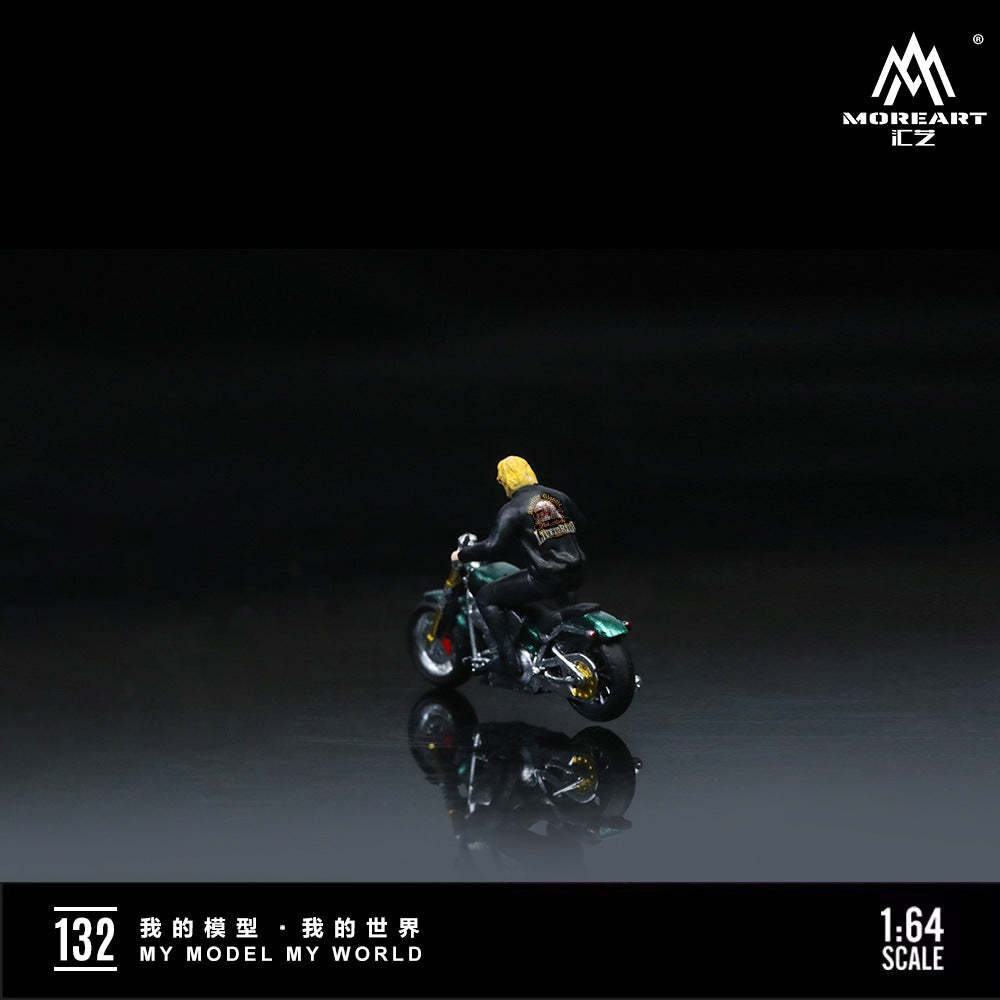 匯藝MoreArt1:64  哈雷男士機車黨摩托人偶仿真樹脂模型-CASEZONE