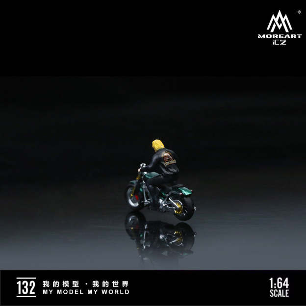 匯藝MoreArt1:64  哈雷男士機車黨摩托人偶仿真樹脂模型-CASEZONE
