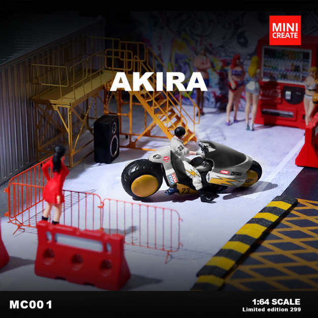 MINI Create首款1:64閃電高定限量版阿基拉機車套裝樹脂模型-CASEZONE