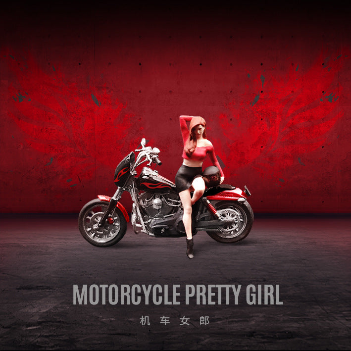 MoreArt 1:64 机车女郎树脂人偶套装仿真樹脂模型-CASEZONE