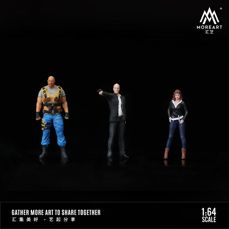 匯藝MoreArt1:64 速度與激情人偶A套裝 仿真模型 手辦 場景-CASEZONE