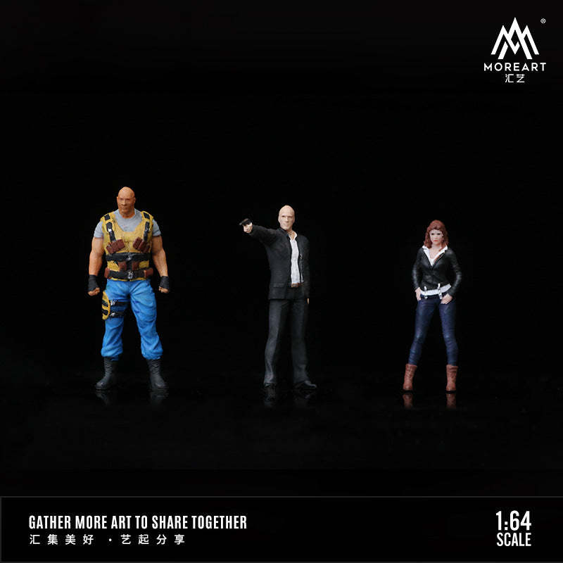 匯藝MoreArt1:64 速度與激情人偶A套裝 仿真模型 手辦 場景-CASEZONE