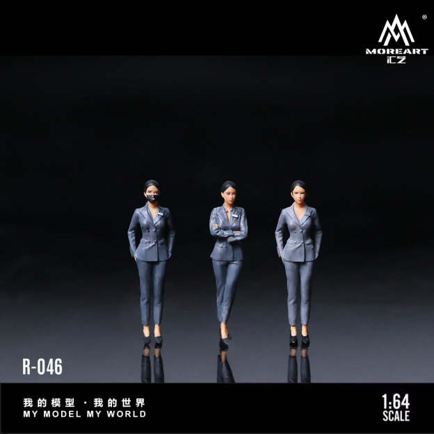 MoreArt1:64  4S店銷售員人偶套裝仿真樹脂模型-CASEZONE