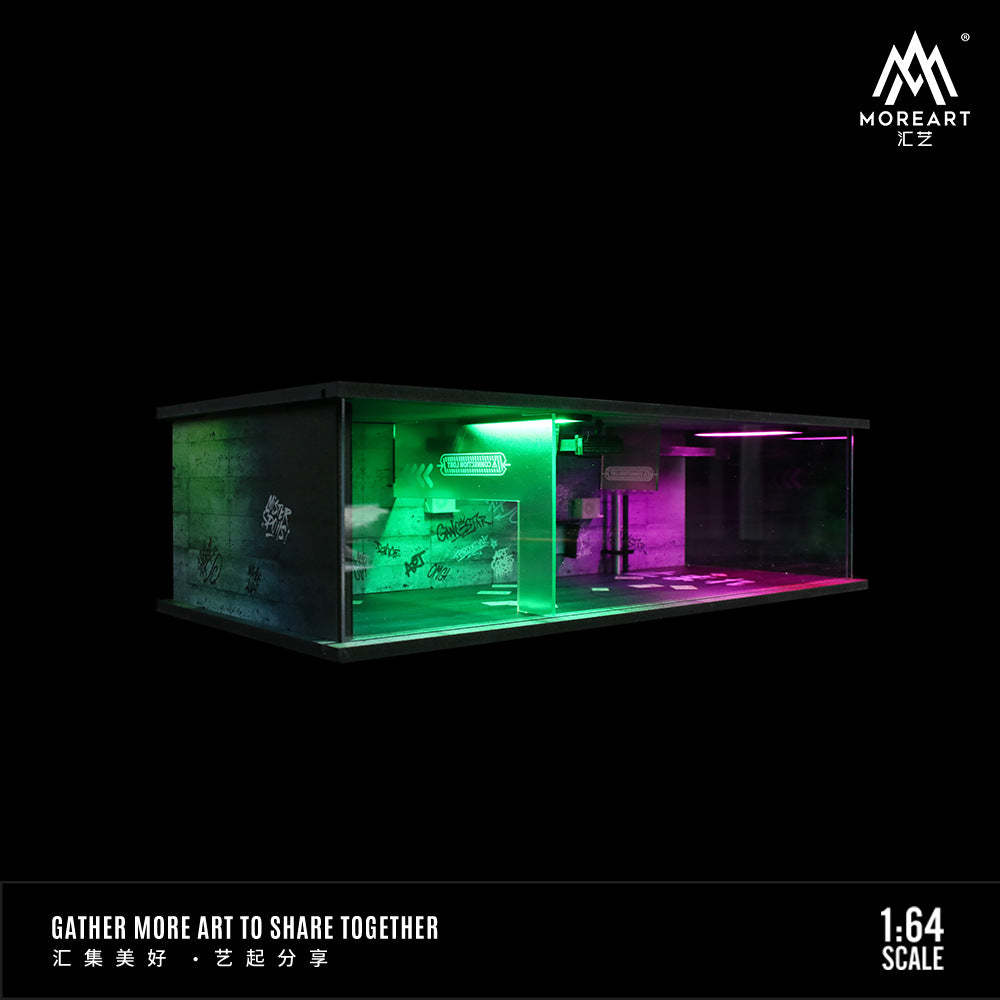 MoreArt 1:64 賽博朋克系列燈光版拼裝場景-CASEZONE