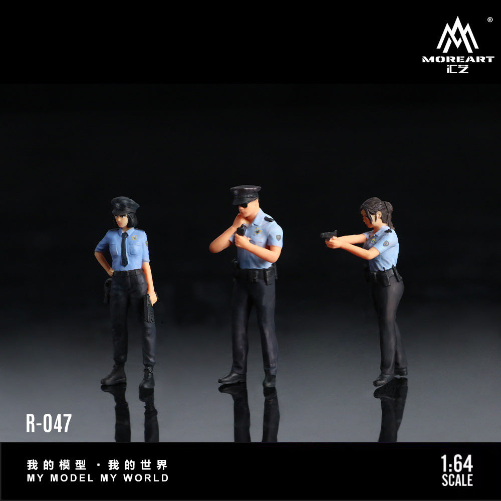 MoreArt1:64  出勤警察人偶套裝仿真樹脂模型-CASEZONE