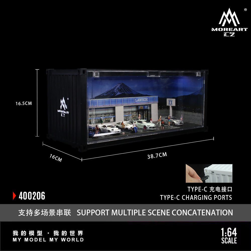 匯藝MoreArt 集裝箱羅森超市場景仿真模型 收納擺件-CASEZONE