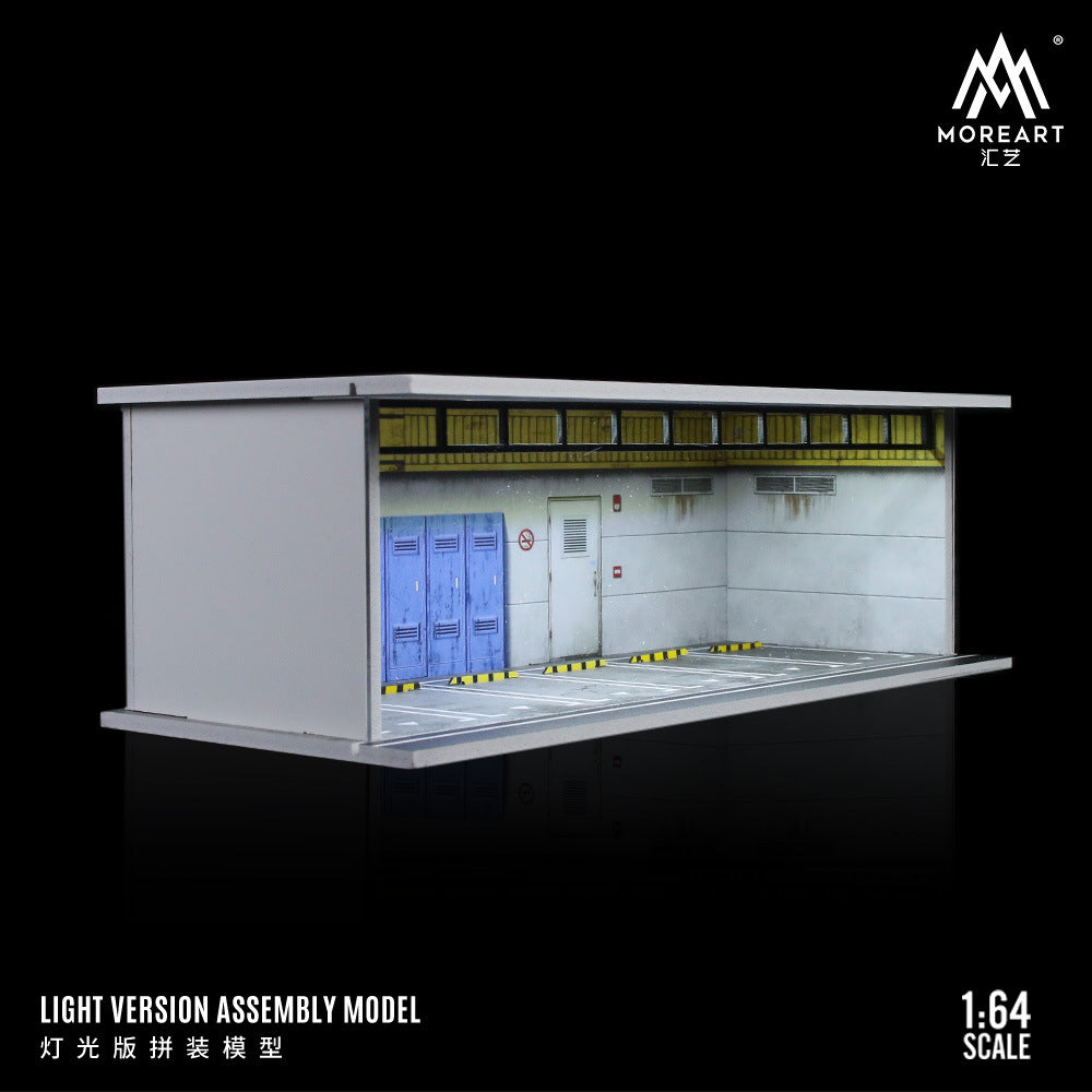 MoreArt 1:64 停車場燈光版拼裝場景-CASEZONE