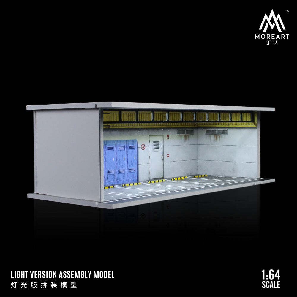 MoreArt 1:64 停車場燈光版拼裝場景-CASEZONE