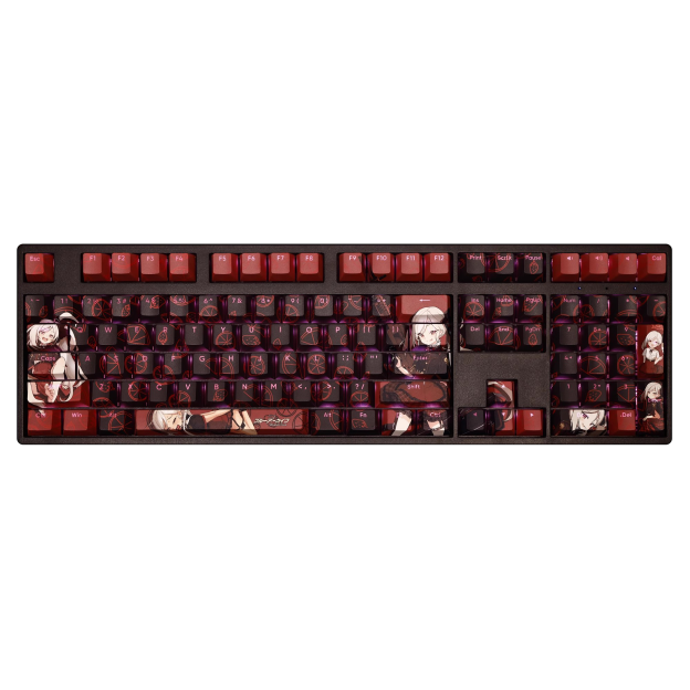 淺黃睦月透光RGB108鍵標準配列衛星軸鍵帽-CASEZONE