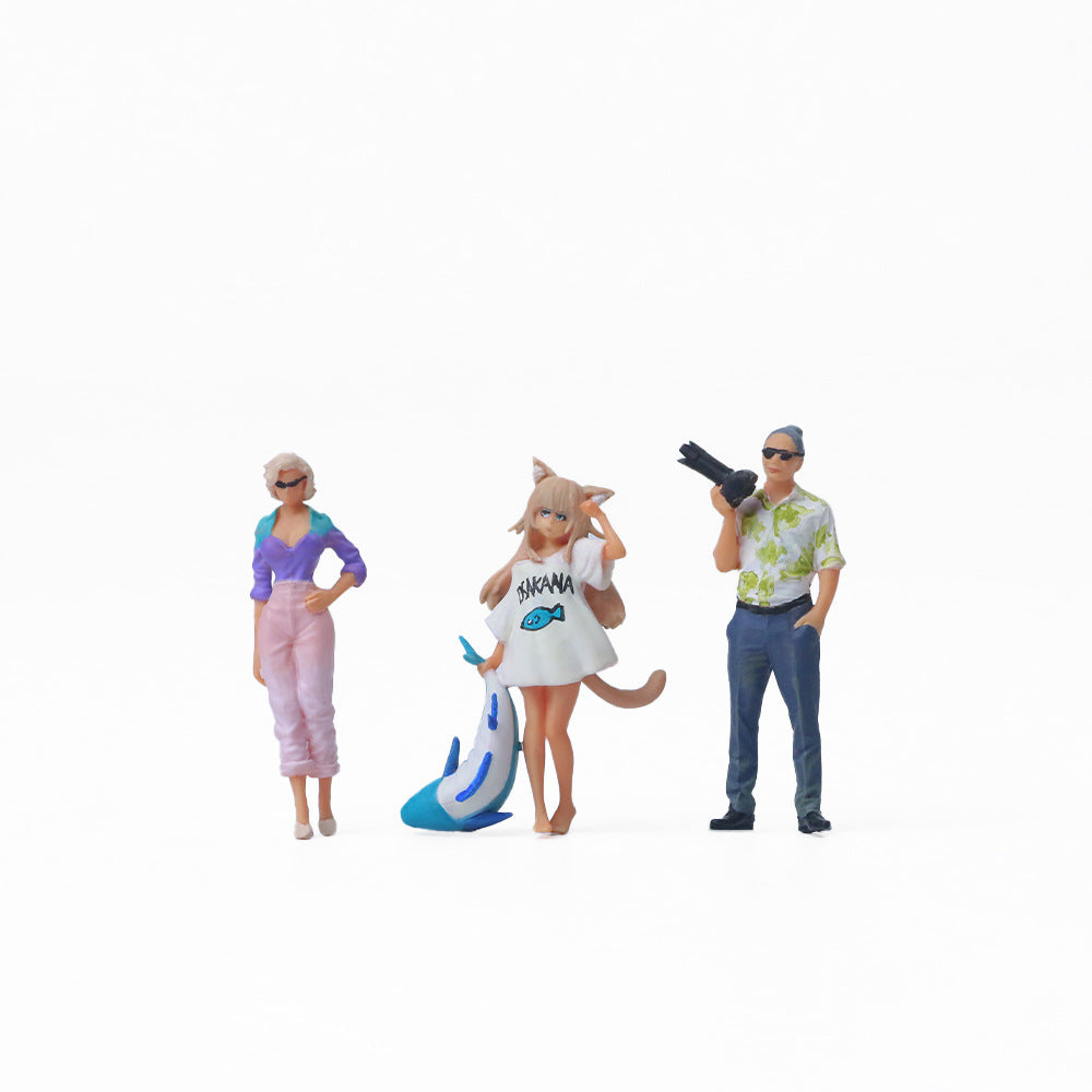 MoreArt1:64  動漫少女攝影人偶套裝仿真樹脂模型-CASEZONE