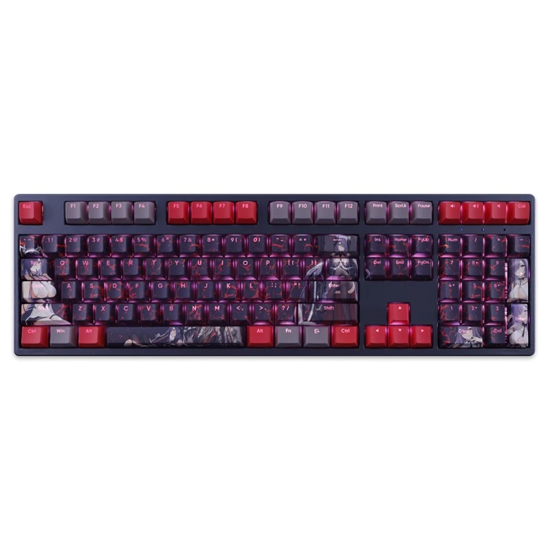 奧古斯特透光RGB108鍵標準配列衛星軸鍵帽-CASEZONE