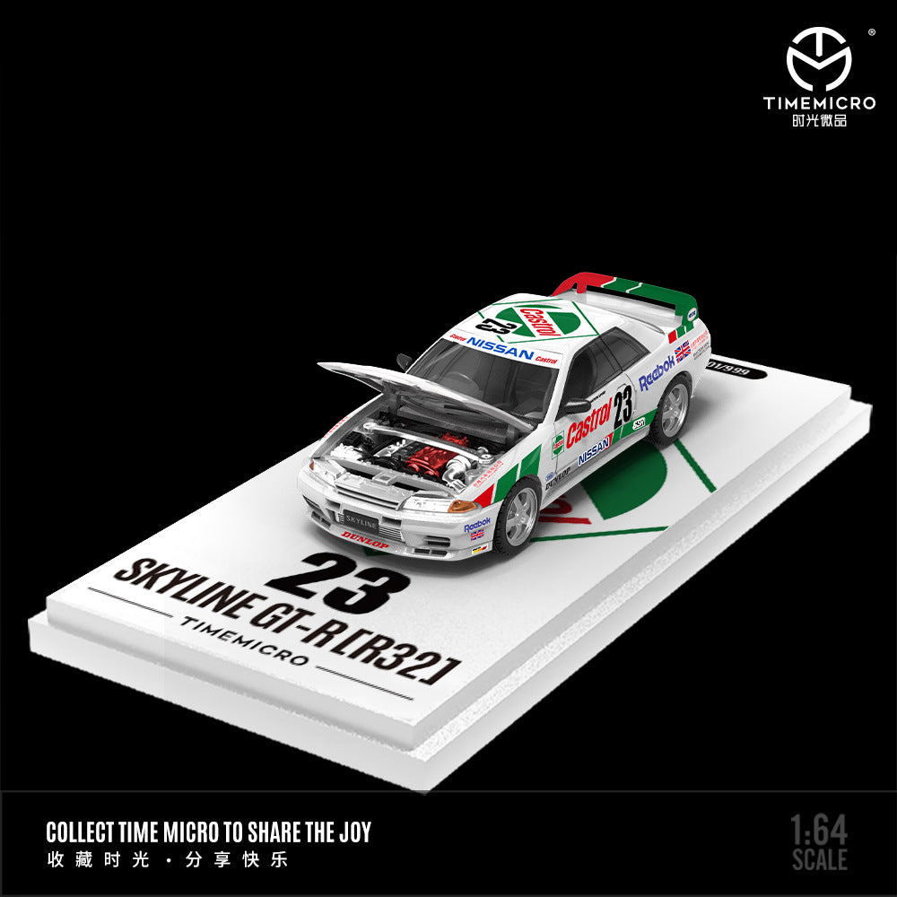 時光TM 1:64 尼桑GTR R32賽車塗裝仿真合金汽車模型-CASEZONE