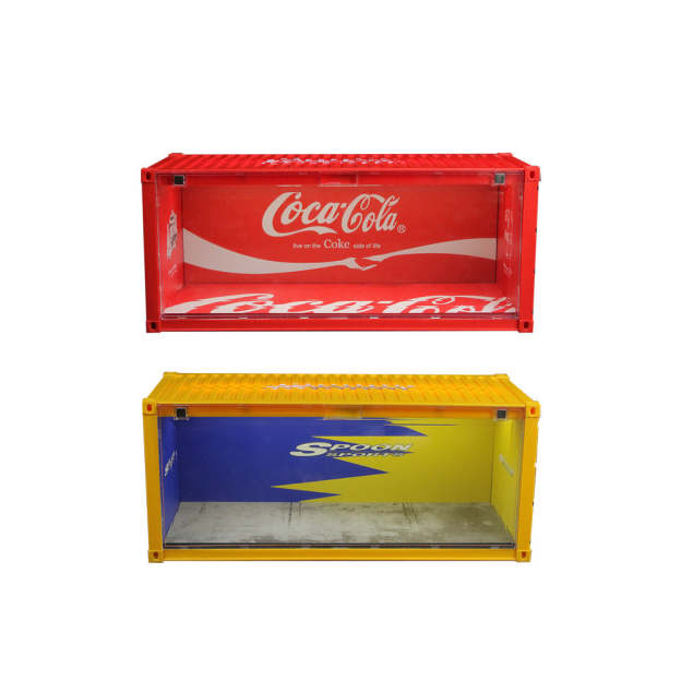 MoreArt  可口可樂和Spoon燈光版集裝箱場景仿真模型-CASEZONE