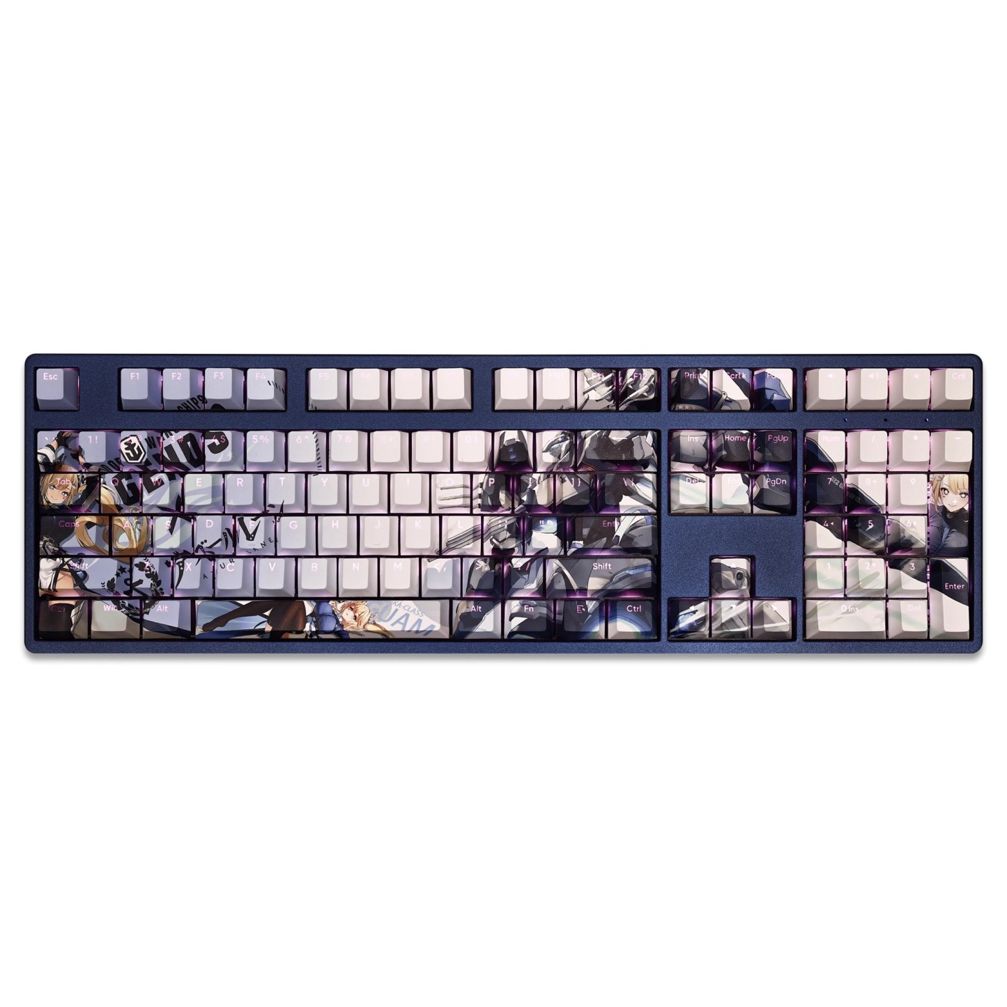 碧藍航線關島透光RGB108鍵標準配列衛星軸鍵帽-CASEZONE