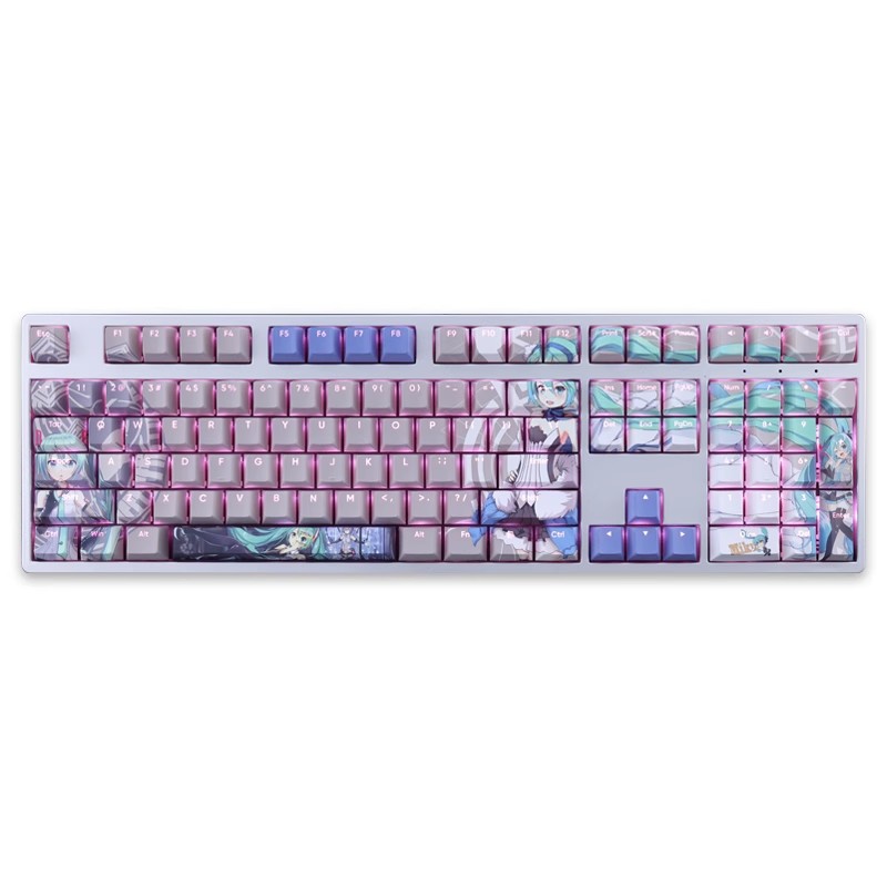 初音未來透光RGB108鍵標準配列衛星軸鍵帽-CASEZONE