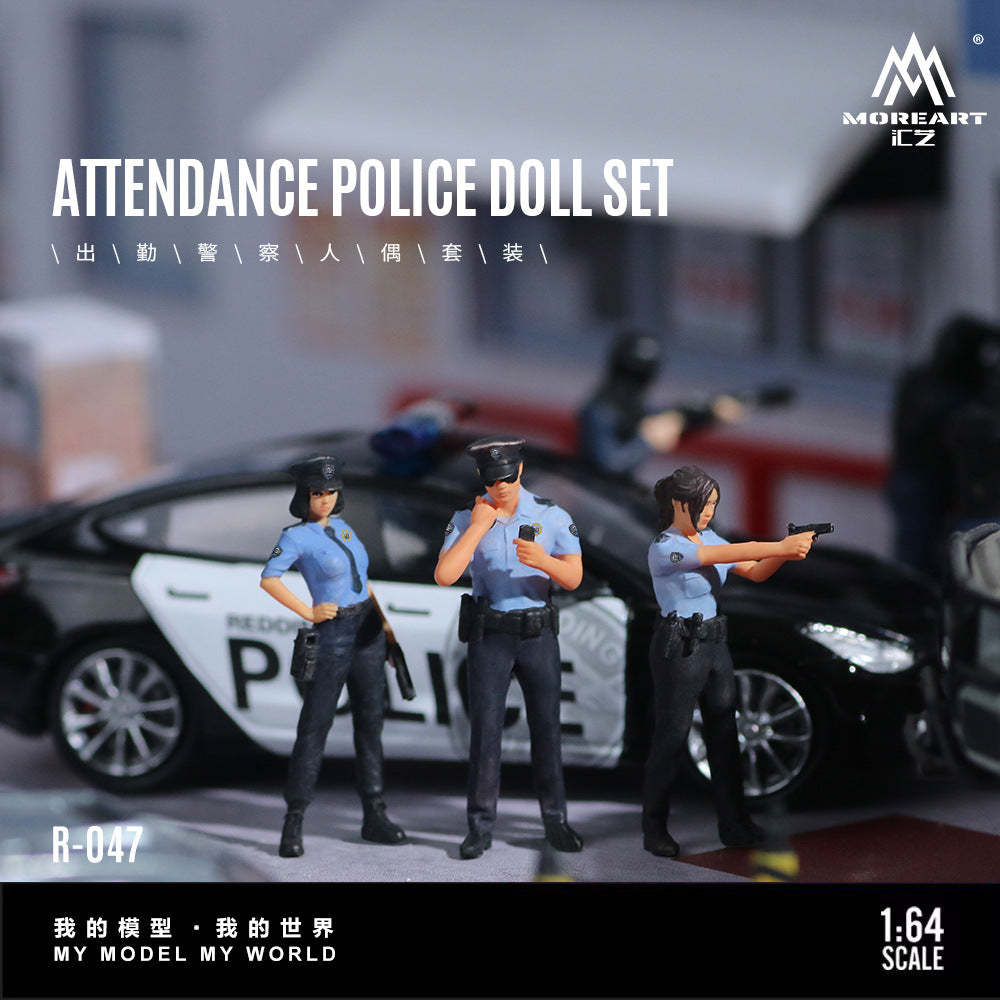 MoreArt1:64  出勤警察人偶套裝仿真樹脂模型-CASEZONE