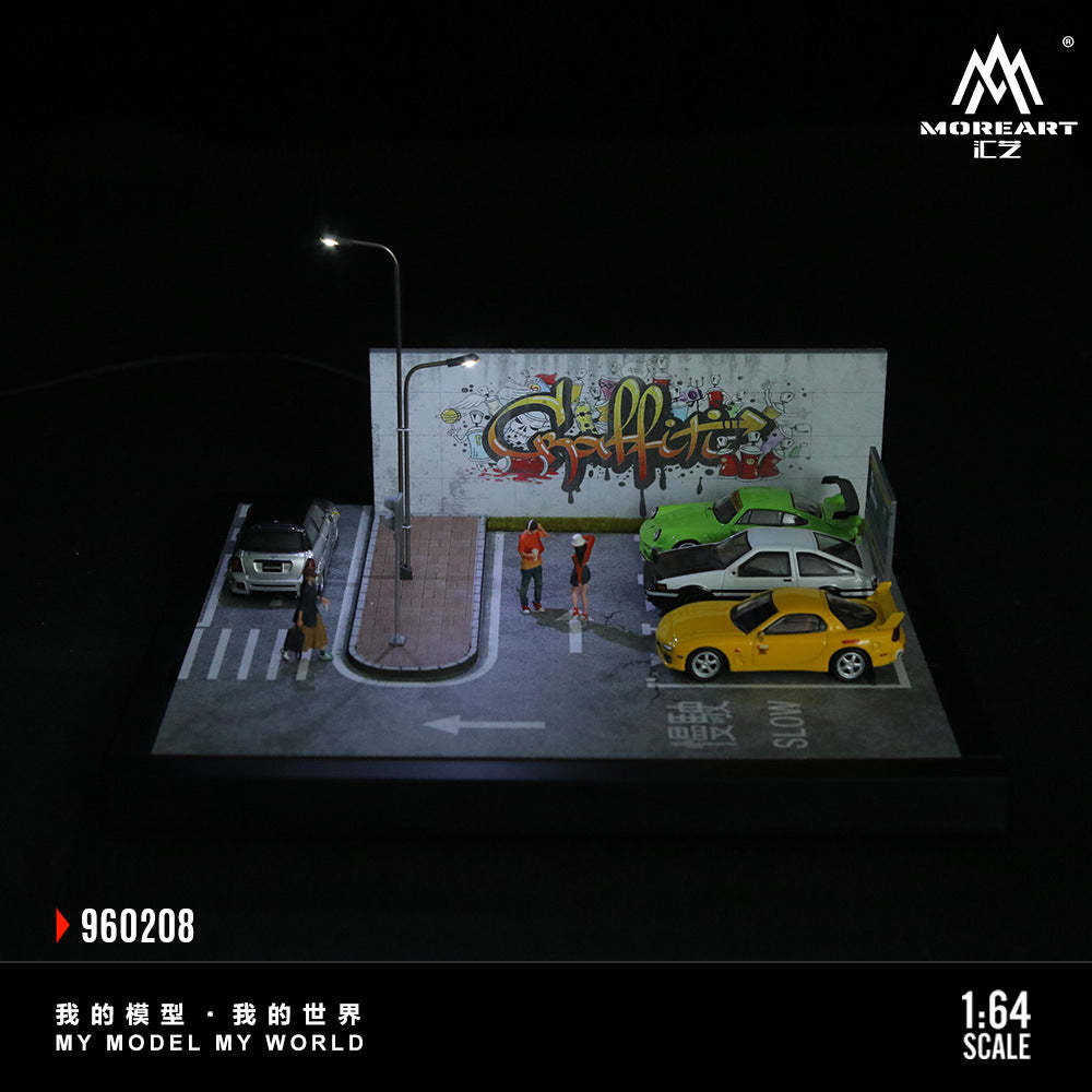 匯藝MoreArt1:64 街邊場景燈光拼裝系列08款仿真模型-CASEZONE