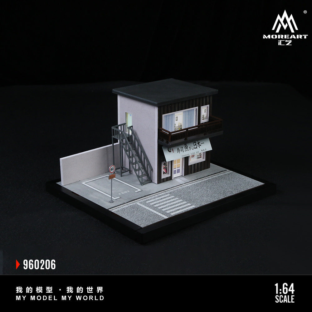 匯藝MoreArt1:64 街邊場景燈光拼裝系列06款仿真模型-CASEZONE