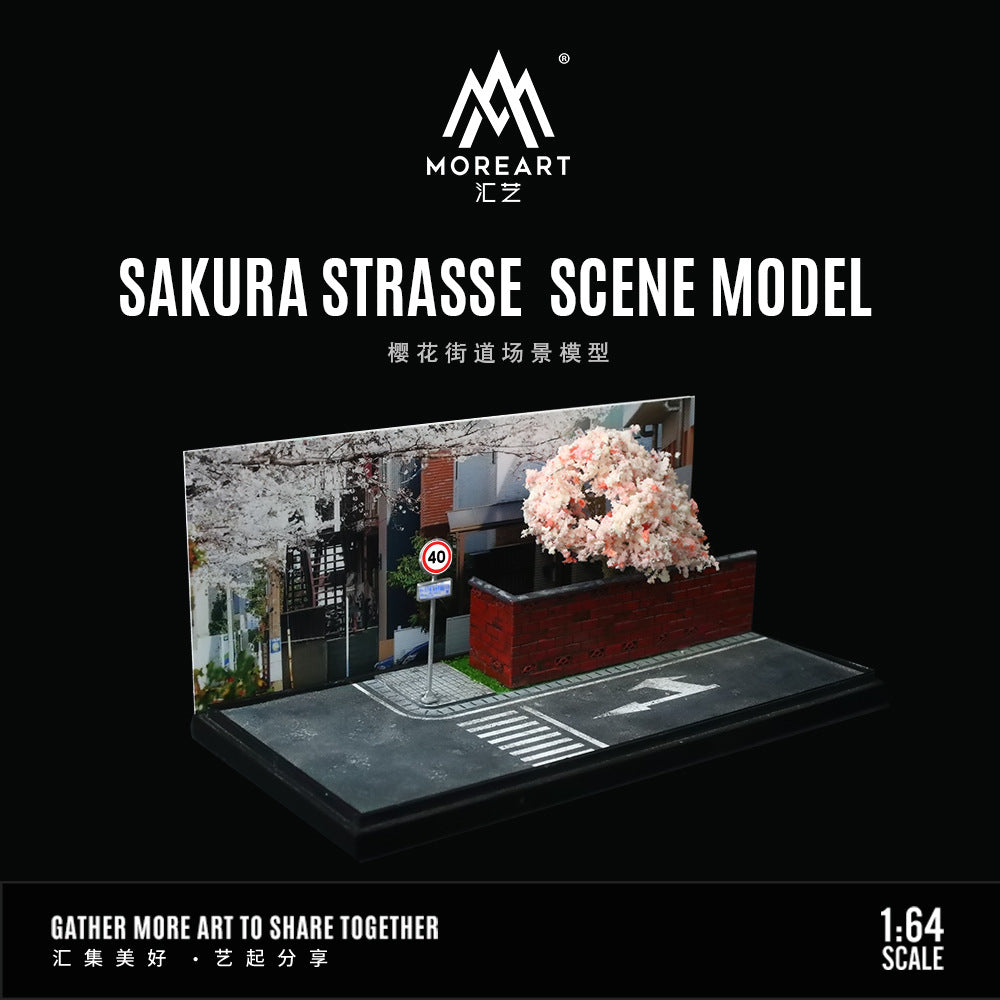 MoreArt1:64 櫻花街道手工場景模型-CASEZONE