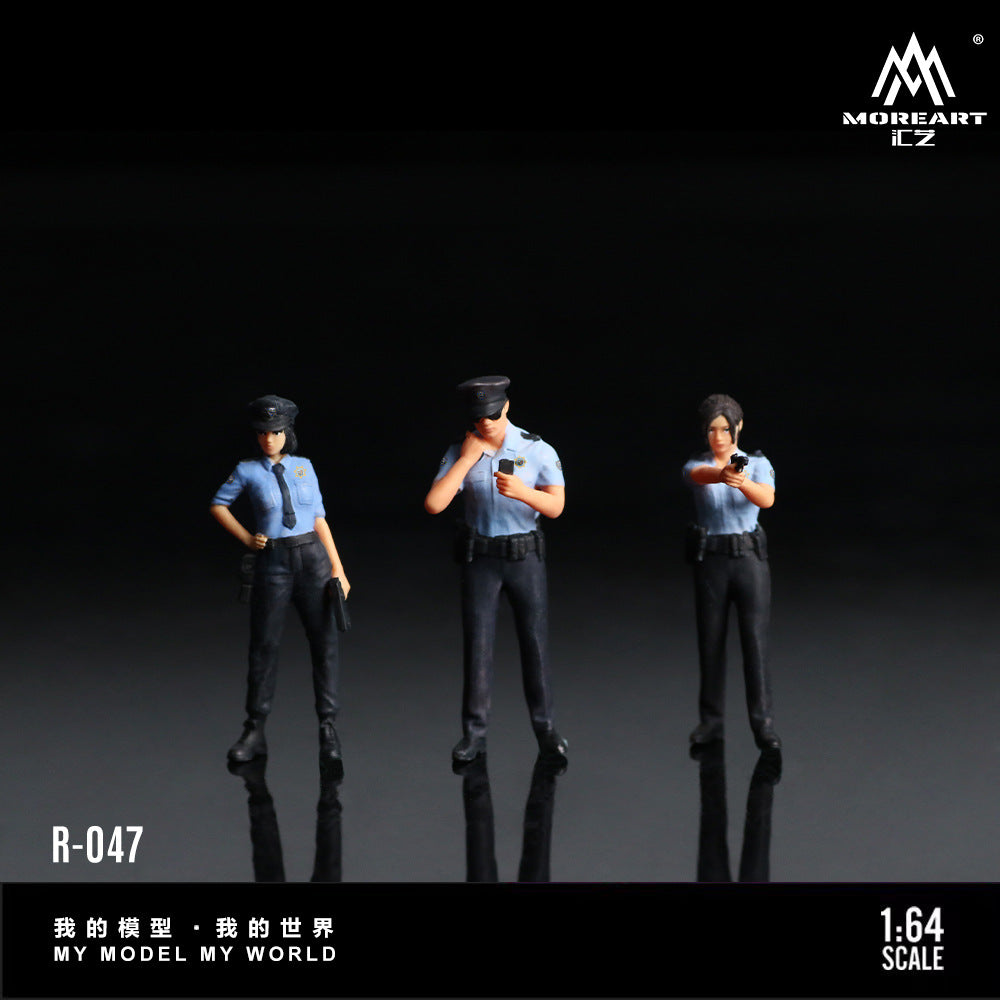 MoreArt1:64  出勤警察人偶套裝仿真樹脂模型-CASEZONE