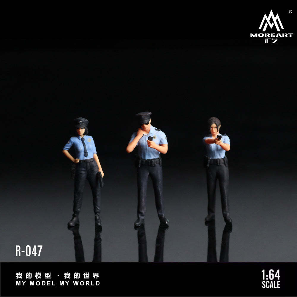 MoreArt1:64  出勤警察人偶套裝仿真樹脂模型-CASEZONE