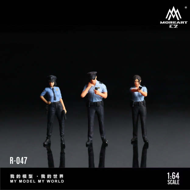MoreArt1:64  出勤警察人偶套裝仿真樹脂模型-CASEZONE