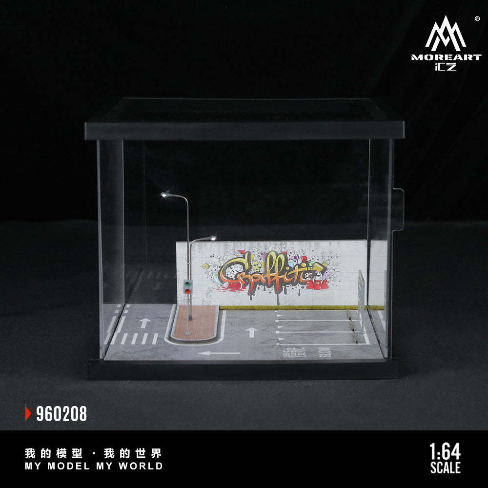 匯藝MoreArt1:64 街邊場景燈光拼裝系列08款仿真模型-CASEZONE